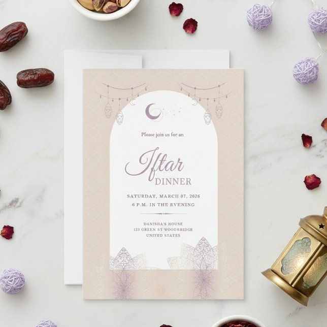 Convite Elegant Iftar Dinner Invitation Card (Criador carregado)