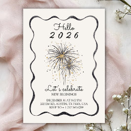 Convite Elegant invitation card for a 2026 new year 