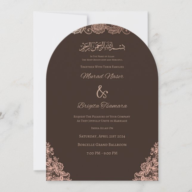 Convite Elegant Invitation Card Template  (Frente)
