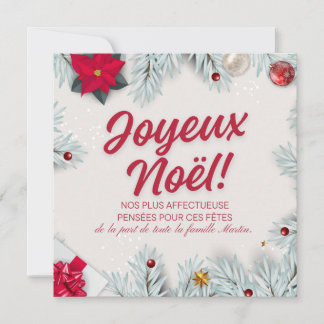 Convite Elegant Joyeux Noël Christmas Card Invitation