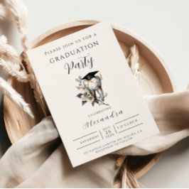 Convite Elegant Kintsugi Floral Dental Graduation