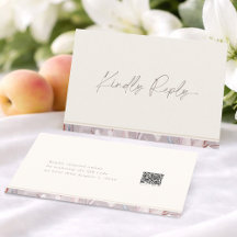 Elegant Lily Wedding RSVP Card with QR Code