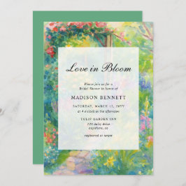 Convite Elegant Love In Bloom Garden Bridal Shower