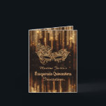 Convite Elegant Masquerade Quinceañera 15th Birthday<br><div class="desc">An elegant luxurious gold designed Masquerade Quinceañera magnetic invitation to make your's or your loved one's fifteenth birthday memorable You can customize it and change the text to fit your own celebration details by clicking on the “personalize this template” button. Change font or font color by clicking "customize further." Please...</div>