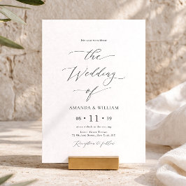 Convite Elegant Minimal Wedding Invitation