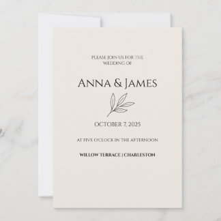 Convite ✨ Elegant Minimal Wedding Invitation ✨