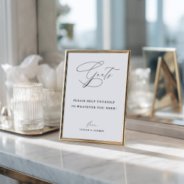 Convite Elegant Minimalist Gents Bathroom Basket Sign