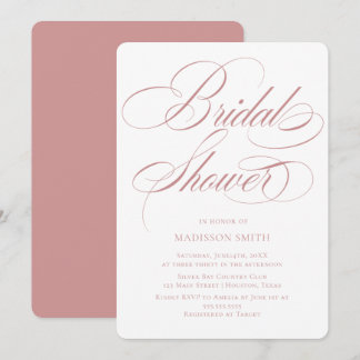 Convite Elegant Minimalist modern Bridal Shower