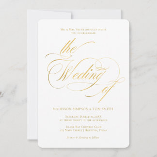 Convite Elegant Minimalist modern Wedding