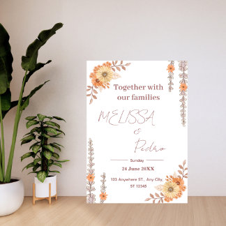 Convite Elegant Minimalist Modern Wedding Invitation