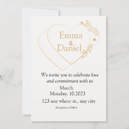 Convite Elegant Minimalist & Modern Wedding Invitations
