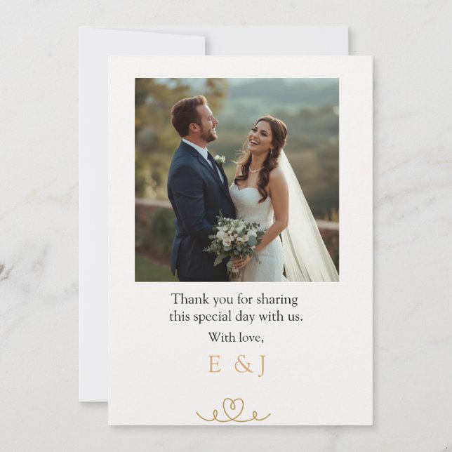 Convite Elegant Minimalist & Modern Wedding Invitations (Verso)