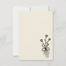 Convite Elegant Minimalist Natural White