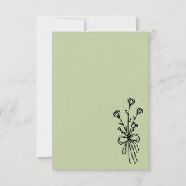 Convite Elegant Minimalist Sage Green