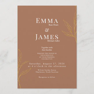 Convite Elegant Minimalist Wedding Invitation | Modern