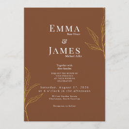 Convite Elegant Minimalist Wedding Invitation | Modern