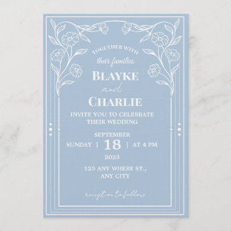 Convite Elegant Minimalist Wedding Invitation | Modern