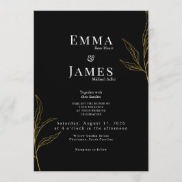 Convite Elegant Minimalist Wedding Invitation | Modern