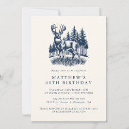 Convite Elegant Modern Hunter Birthday Party Invitation