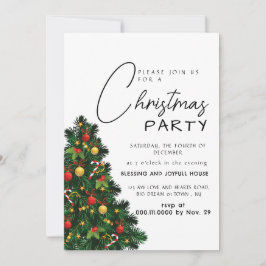 Convite Elegant Modern Joy Christmas Party