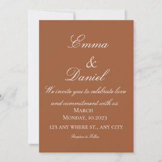 Convite Elegant Modern Photo Wedding Invitation