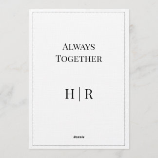 Convite Elegant Modern Wedding Invitation | Timeless