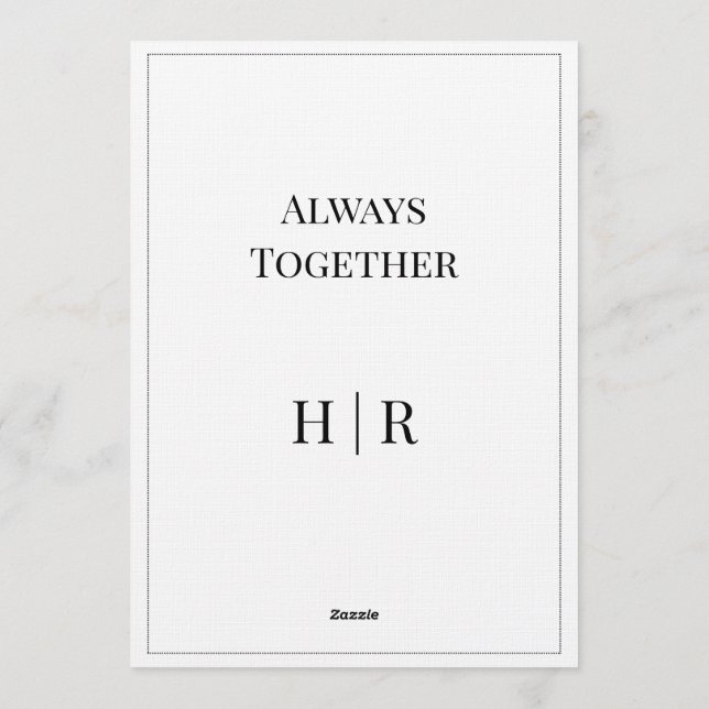 Convite Elegant Modern Wedding Invitation | Timeless (Verso)