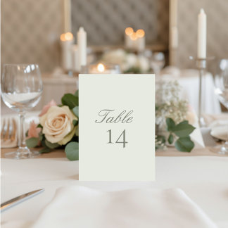 Convite Elegant Modern Wedding Table Number Card