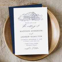 Elegant Navy Rustic Barn Wedding