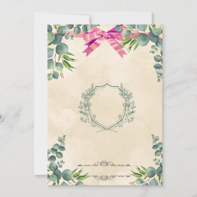 Convite Elegant Neutral Wedding Invitation Design (Frente)