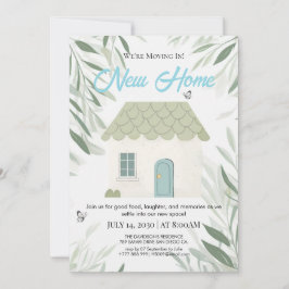 Convite Elegant New Home Moving In Invitation Botanical Gr