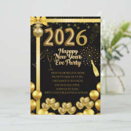 Convite Elegant New Year Eve Party Invitation Card