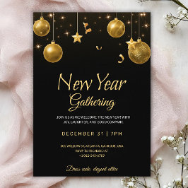 Convite Elegant new year gathering party Invitation