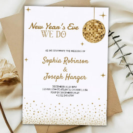 Convite  Elegant New Year's Eve wedding invitation 