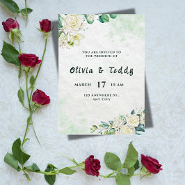 Convite Elegant Organic Modern Wedding Invitation