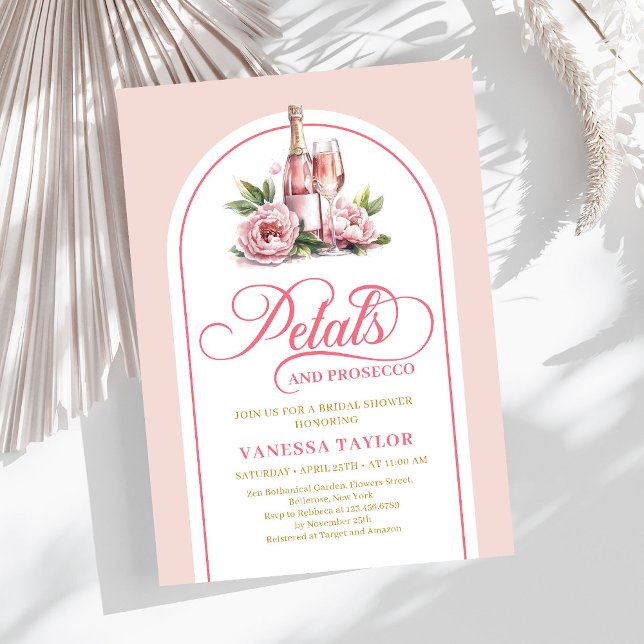 Convite Elegant petals and prosecco invite custom name (Elegant petals and prosecco invite custom name

)