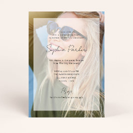 Convite Elegant Photo Overlay | Graduation Party