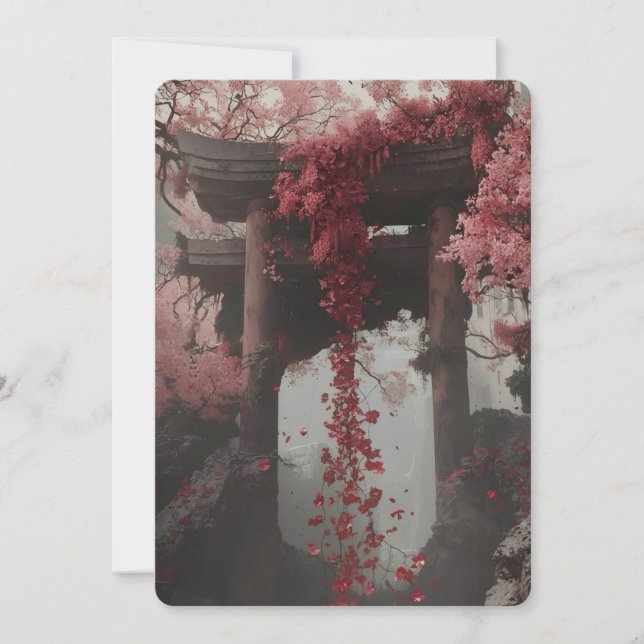 Convite Elegant Pink Floral Wedding Invitation – Botanical (Frente)