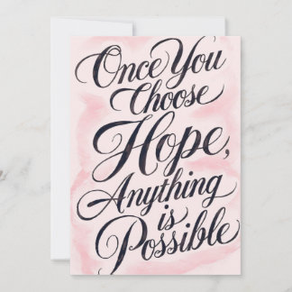 Convite Elegant Pink Watercolor Hope & Possibility Inspira