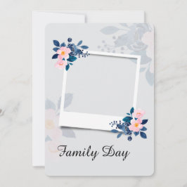 Convite Elegant Purple Floral Family Day Greeting Card