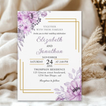Elegant Purple Floral Wedding Suite