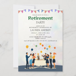 Convite Elegant Retirement Celebration Invitation