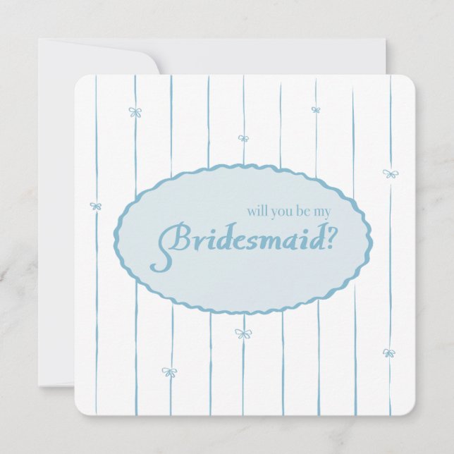 Convite Elegant Romantic Bridal Card | Bridesmaid (Frente)