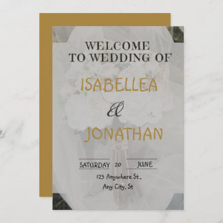 Convite Elegant Romantic Floral Wedding Invitation