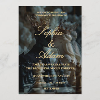 Convite Elegant Royal Wedding Invitation