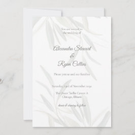 Convite Elegant Sage Green Botanical Wedding Invitation