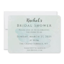 Elegant Sage Green Gold Bridal Shower Invitation