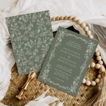 Elegant Sage Green Vintage Victorian Wedding