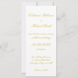 Convite Elegant Script Island Citrus Yellow Wedding Invite