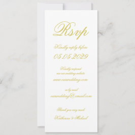 Convite Elegant Script Island Citrus Yellow Wedding RSVP